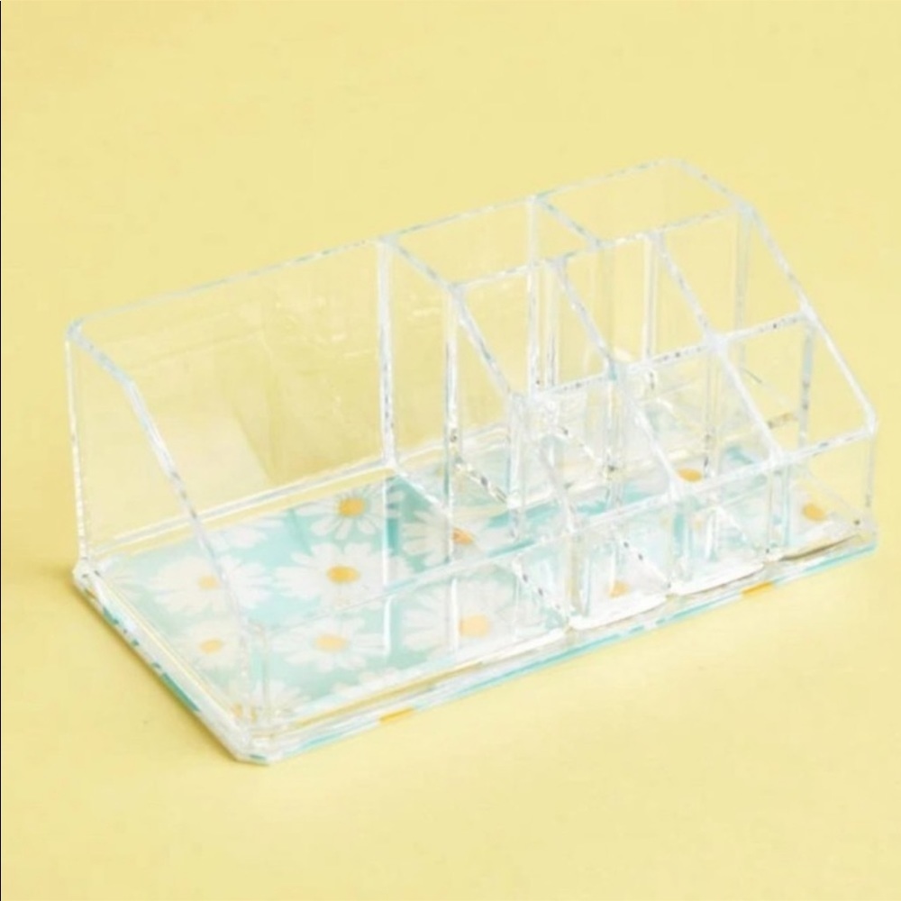 Sorbus Daisy Print Cosmetic Organizer Case.